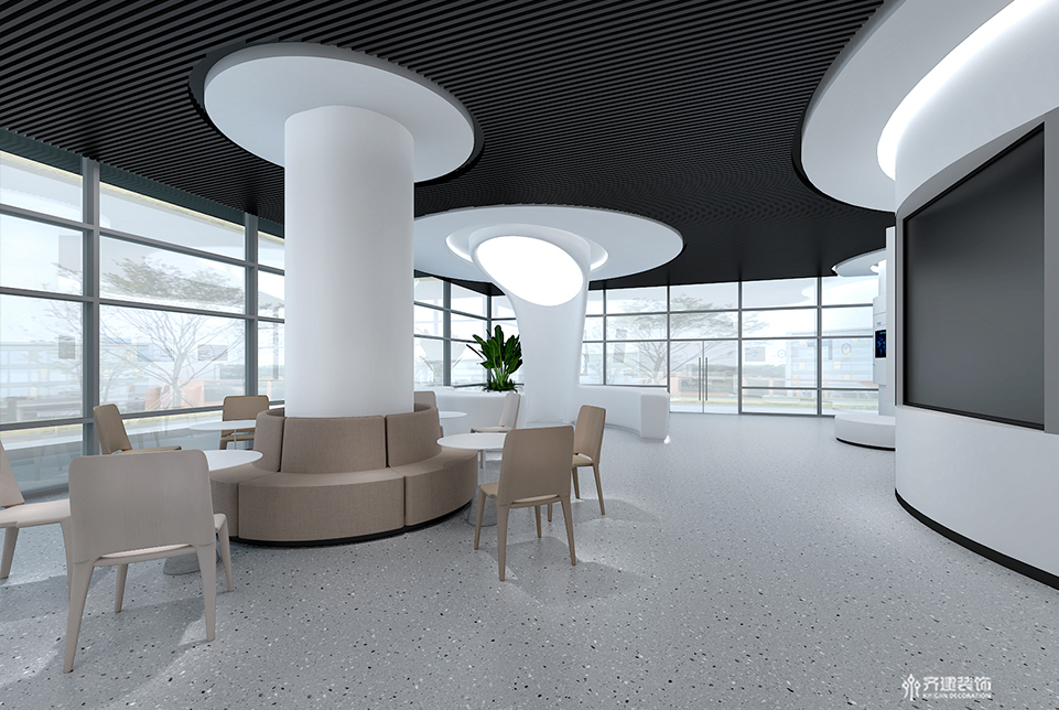 上海制氧设备展厅会客厅3D效果图设计
