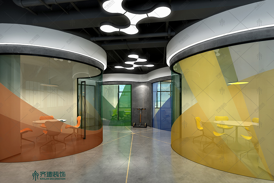 上海快仓智能科技办公室走廊装修设计效果图