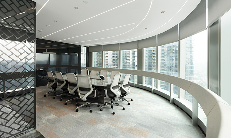 环保型办公会议室装修效果