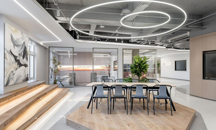 上海500平海派风精装办公室软装设计方案