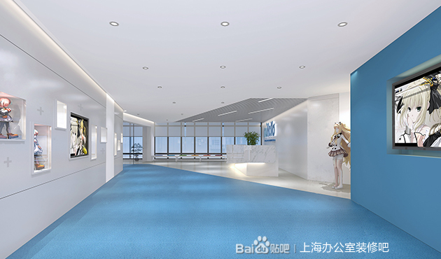 上海米哈游办公室走廊装修效果图